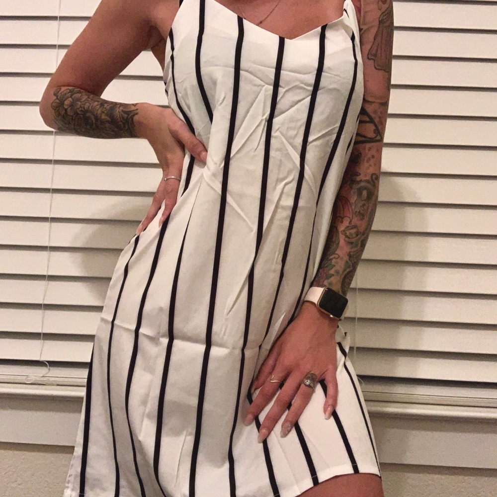 Striped Spaghetti Strapped Dress